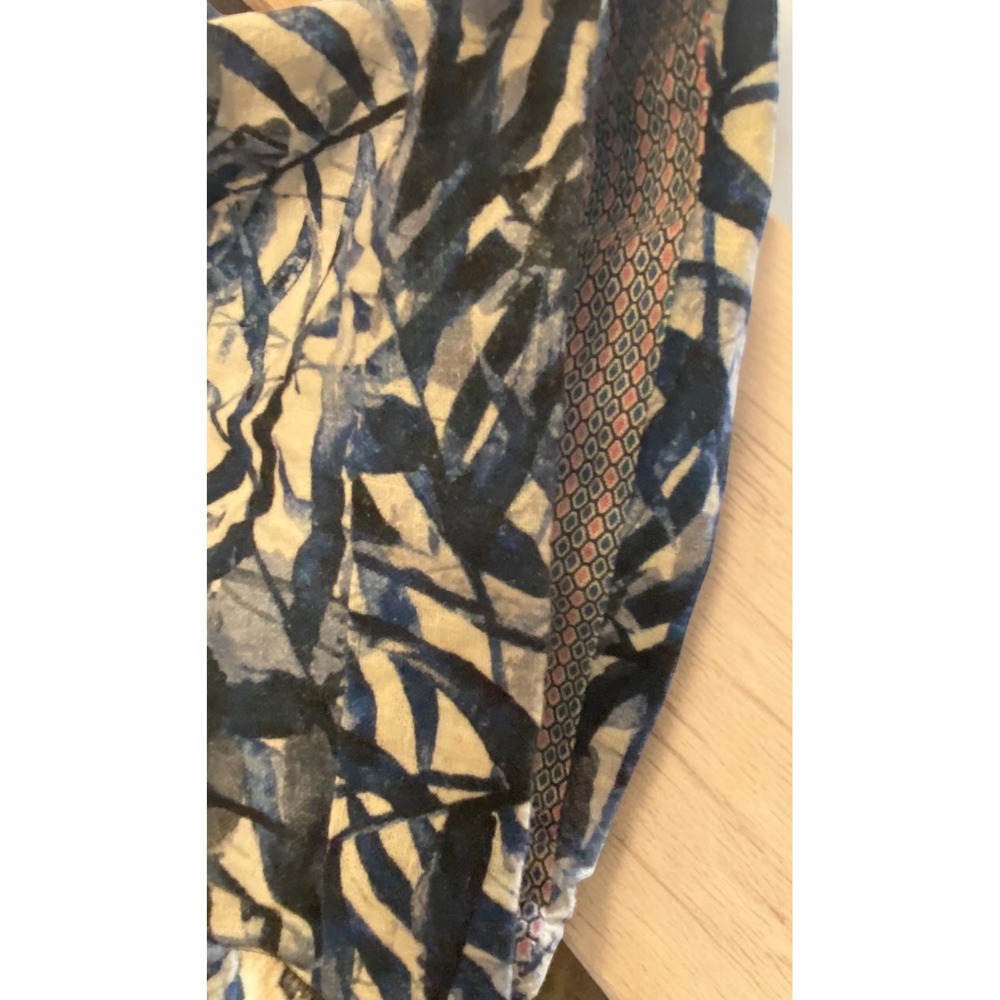 Robert Graham Broadhollow Linen Blend Blue Tropical Print Shirt Mens Large - Picture 3 of 7